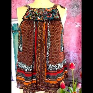Anthropologie fancy sequin boho sexy top India NWT